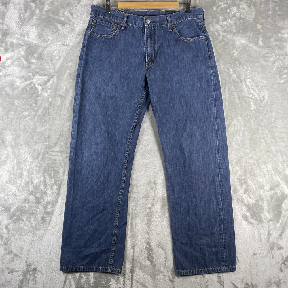 Levis 569 Jeans Men 34x34 Blue Loose Straight Leg Denim 00569-0127